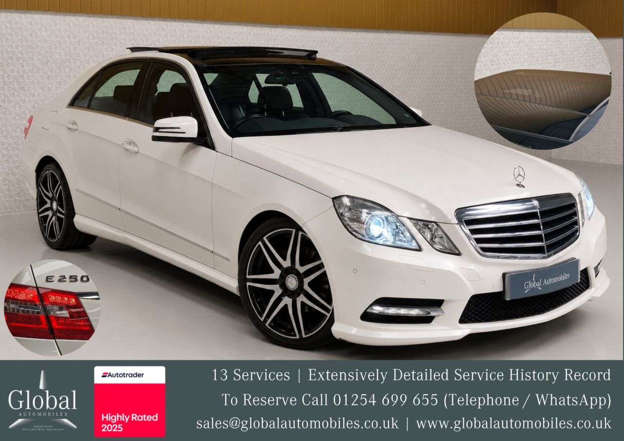 A 2012 MERCEDES-BENZ E-CLASS 2.1 E250 CDI BlueEfficiency Sport Saloon 4dr Diesel G-Tronic+ Euro 5 (s/s) A 2012 MERCEDES-BENZ E-CLASS 2.1 E250 CDI BlueEfficiency Sport Saloon 4dr Diesel G-Tronic+ Euro 5 (s/s)
