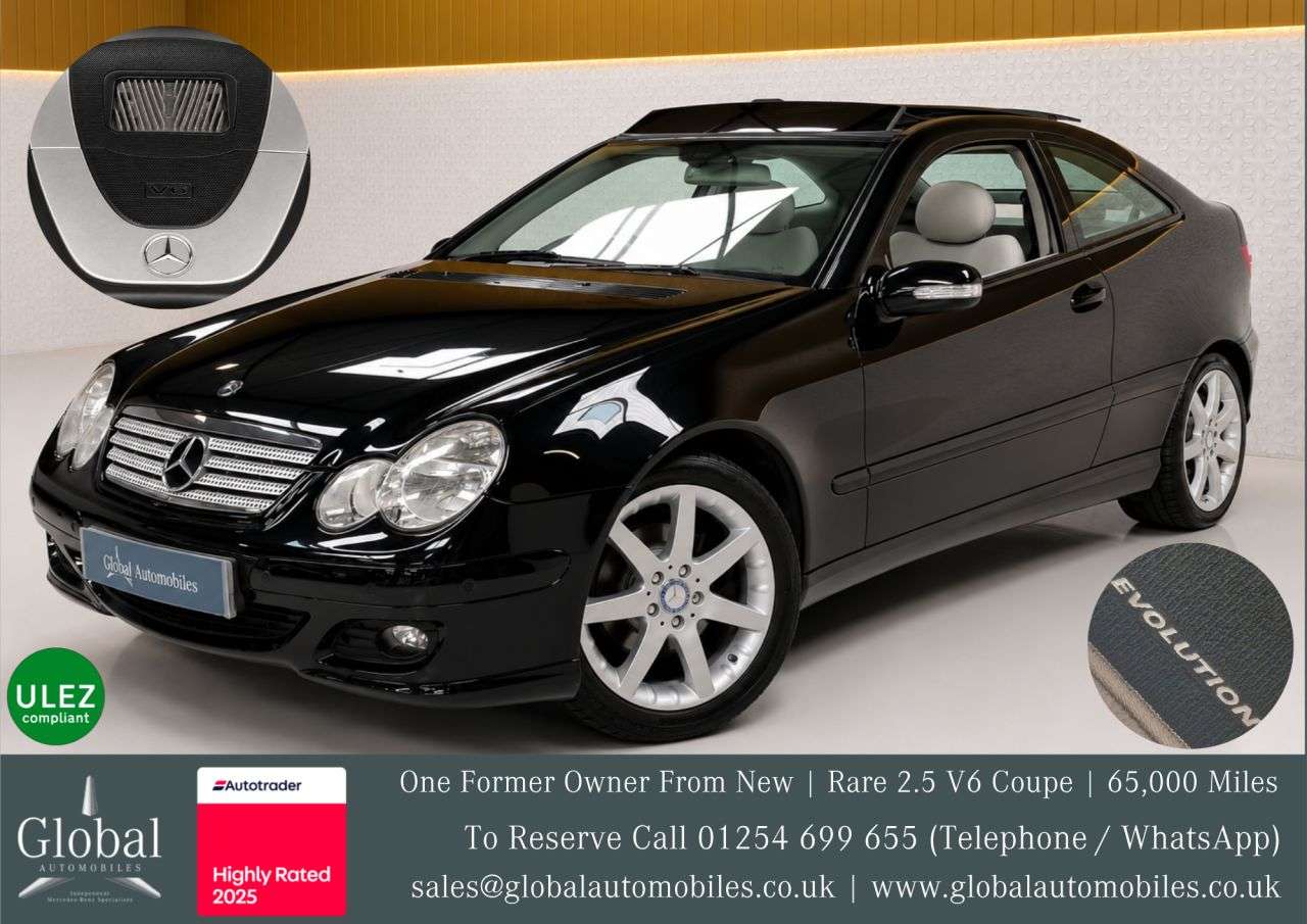 A 2006 MERCEDES-BENZ C-CLASS 2.5 C230 SE Coupe 2dr Petrol 7G-Tronic (222 g/km, 204 bhp) VERY SPECIAL | 1 A 2006 MERCEDES-BENZ C-CLASS 2.5 C230 SE Coupe 2dr Petrol 7G-Tronic (222 g/km, 204 bhp) VERY SPECIAL | 1