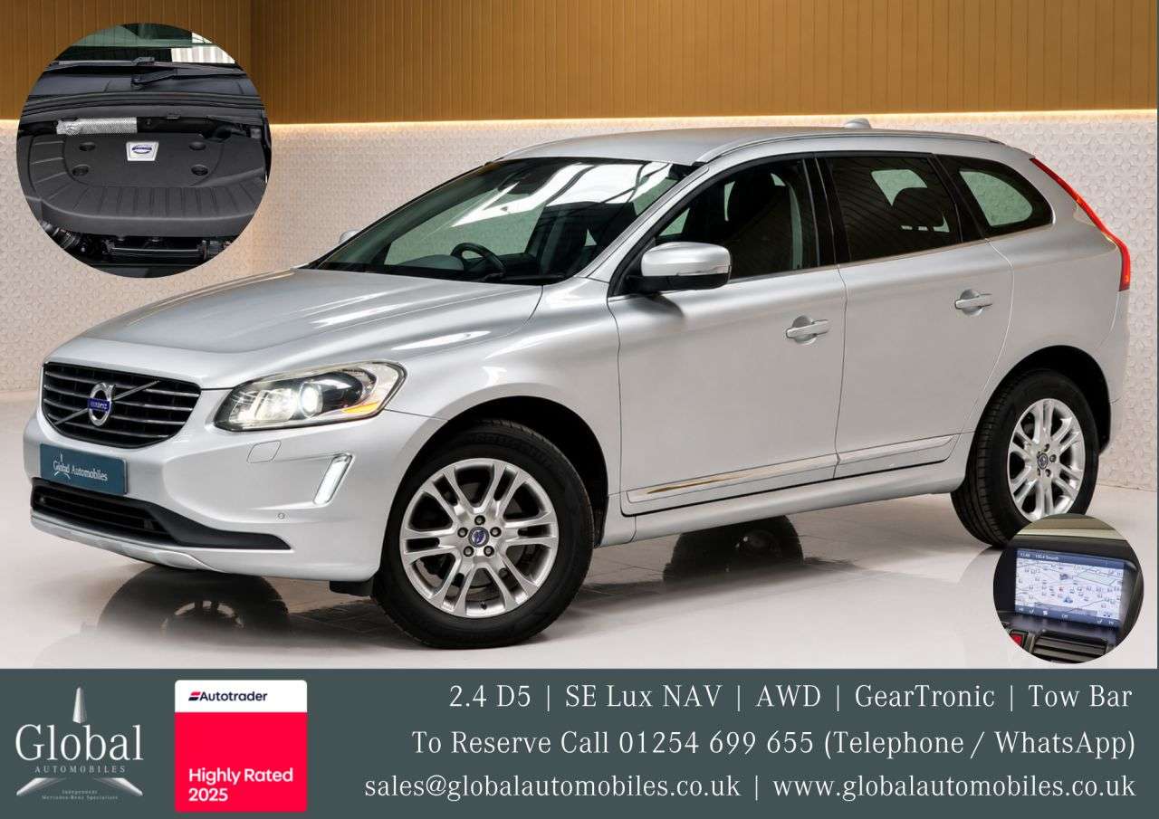 A 2013 VOLVO XC60 2.4 D5 SE Lux Nav SUV 5dr Diesel Geartronic AWD Euro 5 (215 ps) 15 SERVICES A 2013 VOLVO XC60 2.4 D5 SE Lux Nav SUV 5dr Diesel Geartronic AWD Euro 5 (215 ps) 15 SERVICES