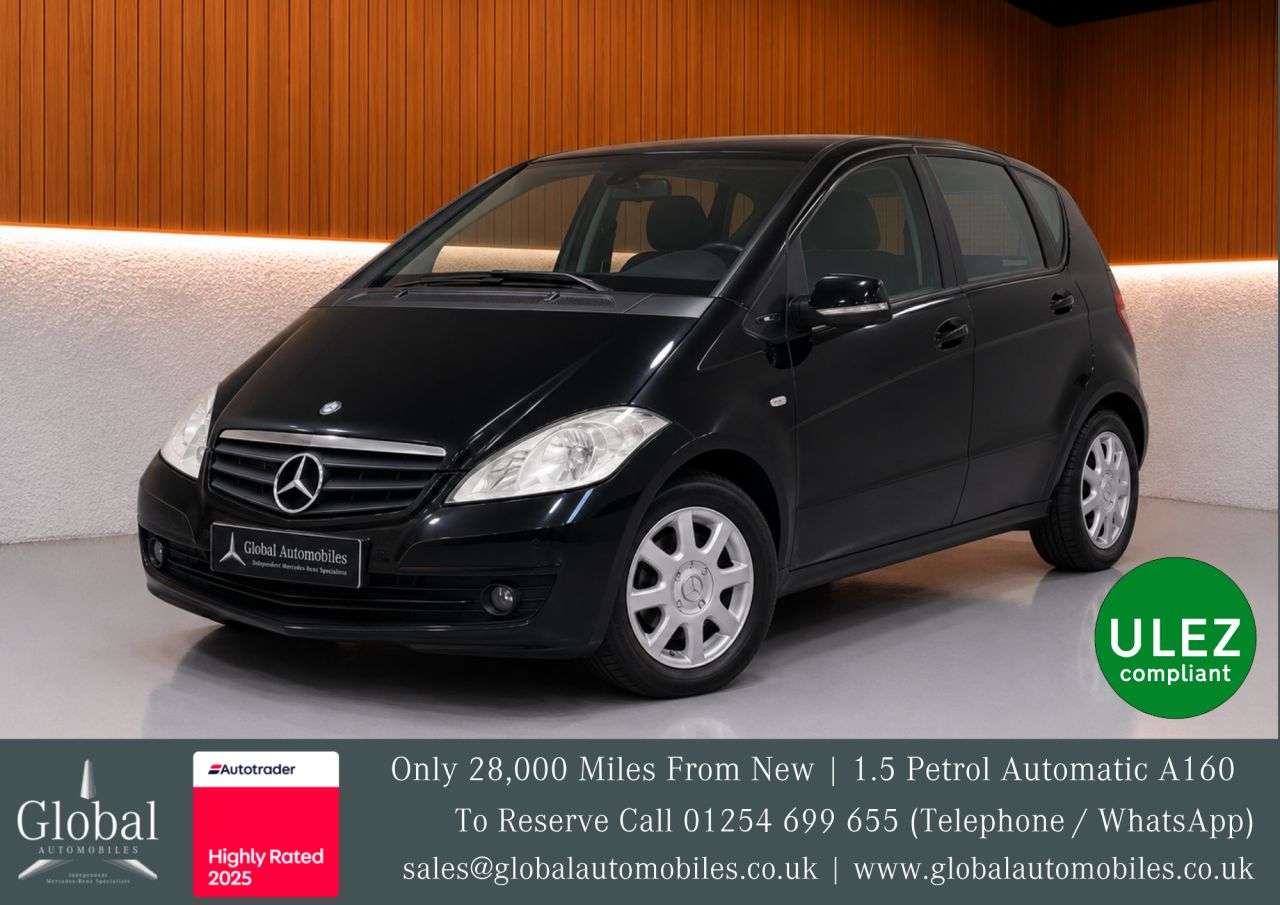 A 2010 MERCEDES-BENZ A-CLASS 1.5 A160 Classic SE Hatchback 5dr Petrol CVT (157 g/km, 95 bhp) MEGA LOW MI A 2010 MERCEDES-BENZ A-CLASS 1.5 A160 Classic SE Hatchback 5dr Petrol CVT (157 g/km, 95 bhp) MEGA LOW MI