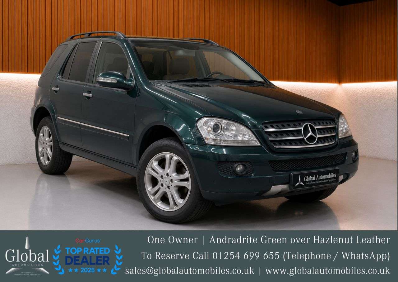 A 2006 MERCEDES-BENZ M CLASS 3.0 ML320 CDI SE SUV 5dr Diesel 7G-Tronic (249 g/km, 221 bhp) ANDRADITE GRE A 2006 MERCEDES-BENZ M CLASS 3.0 ML320 CDI SE SUV 5dr Diesel 7G-Tronic (249 g/km, 221 bhp) ANDRADITE GRE