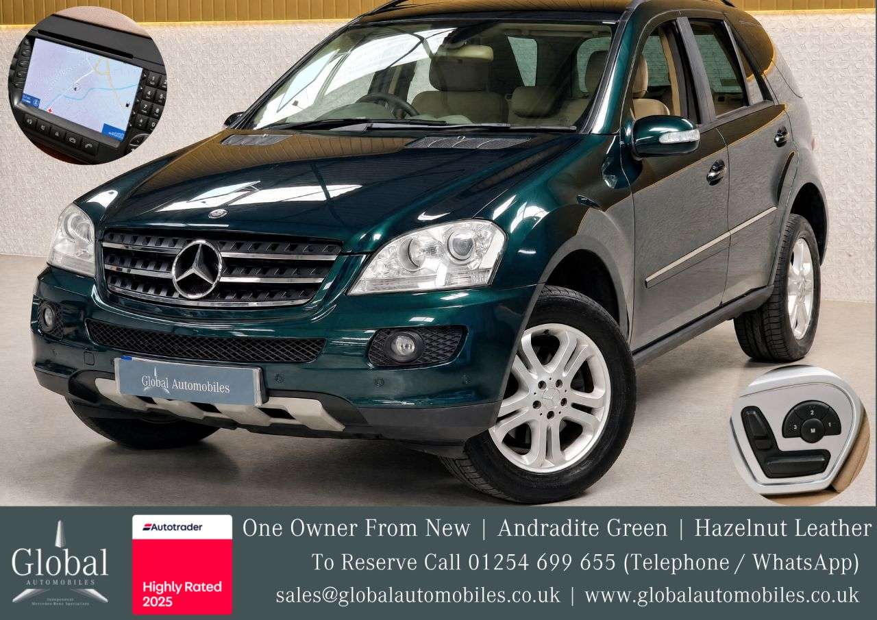 A 2006 MERCEDES-BENZ M-CLASS 3.0 ML320 CDI SE SUV 5dr Diesel 7G-Tronic (249 g/km, 221 bhp) ANDRADITE GRE A 2006 MERCEDES-BENZ M-CLASS 3.0 ML320 CDI SE SUV 5dr Diesel 7G-Tronic (249 g/km, 221 bhp) ANDRADITE GRE