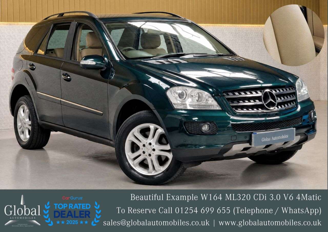 A 2006 MERCEDES-BENZ M-CLASS 3.0 ML320 CDI SE SUV 5dr Diesel 7G-Tronic (249 g/km, 221 bhp) ANDRADITE GRE A 2006 MERCEDES-BENZ M-CLASS 3.0 ML320 CDI SE SUV 5dr Diesel 7G-Tronic (249 g/km, 221 bhp) ANDRADITE GRE