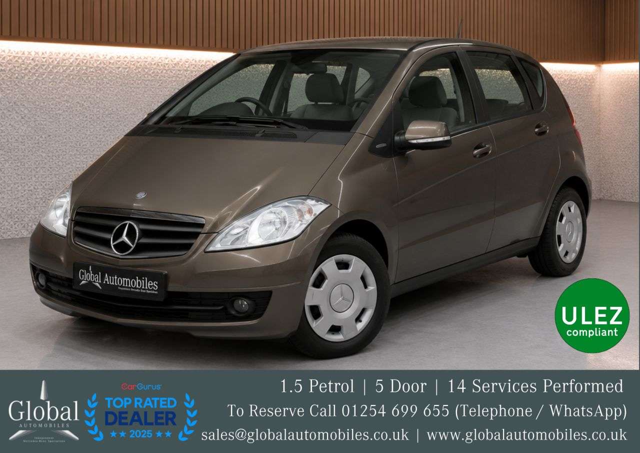 A 2009 MERCEDES-BENZ A CLASS 1.5 A160 BlueEfficiency Classic SE Hatchback 5dr Petrol Manual (139 g/km, 9 A 2009 MERCEDES-BENZ A CLASS 1.5 A160 BlueEfficiency Classic SE Hatchback 5dr Petrol Manual (139 g/km, 9