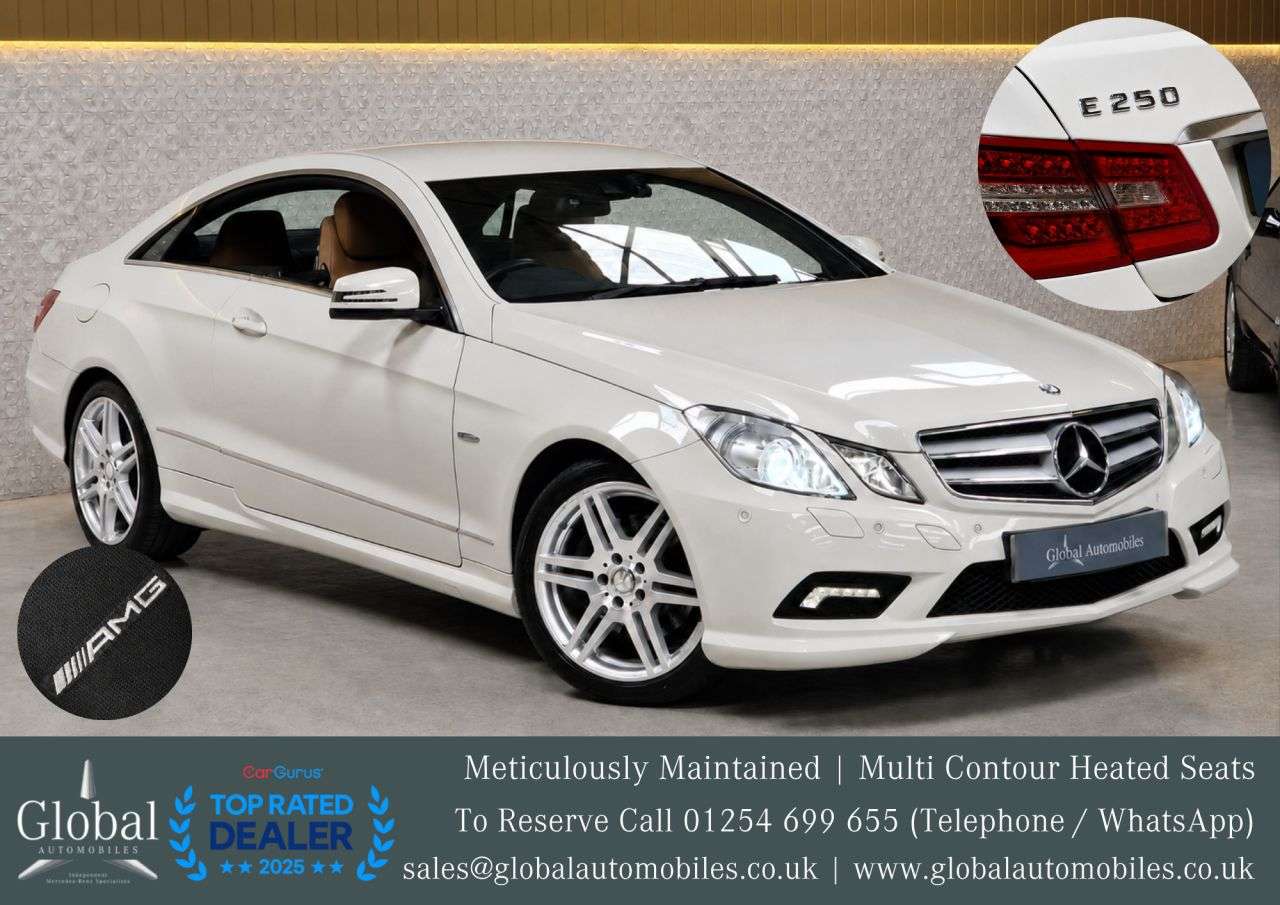 A 2010 MERCEDES-BENZ E CLASS 2.1 E250 CDI BlueEfficiency Sport Coupe 2dr Diesel Tiptronic Euro 5 (204 ps A 2010 MERCEDES-BENZ E CLASS 2.1 E250 CDI BlueEfficiency Sport Coupe 2dr Diesel Tiptronic Euro 5 (204 ps