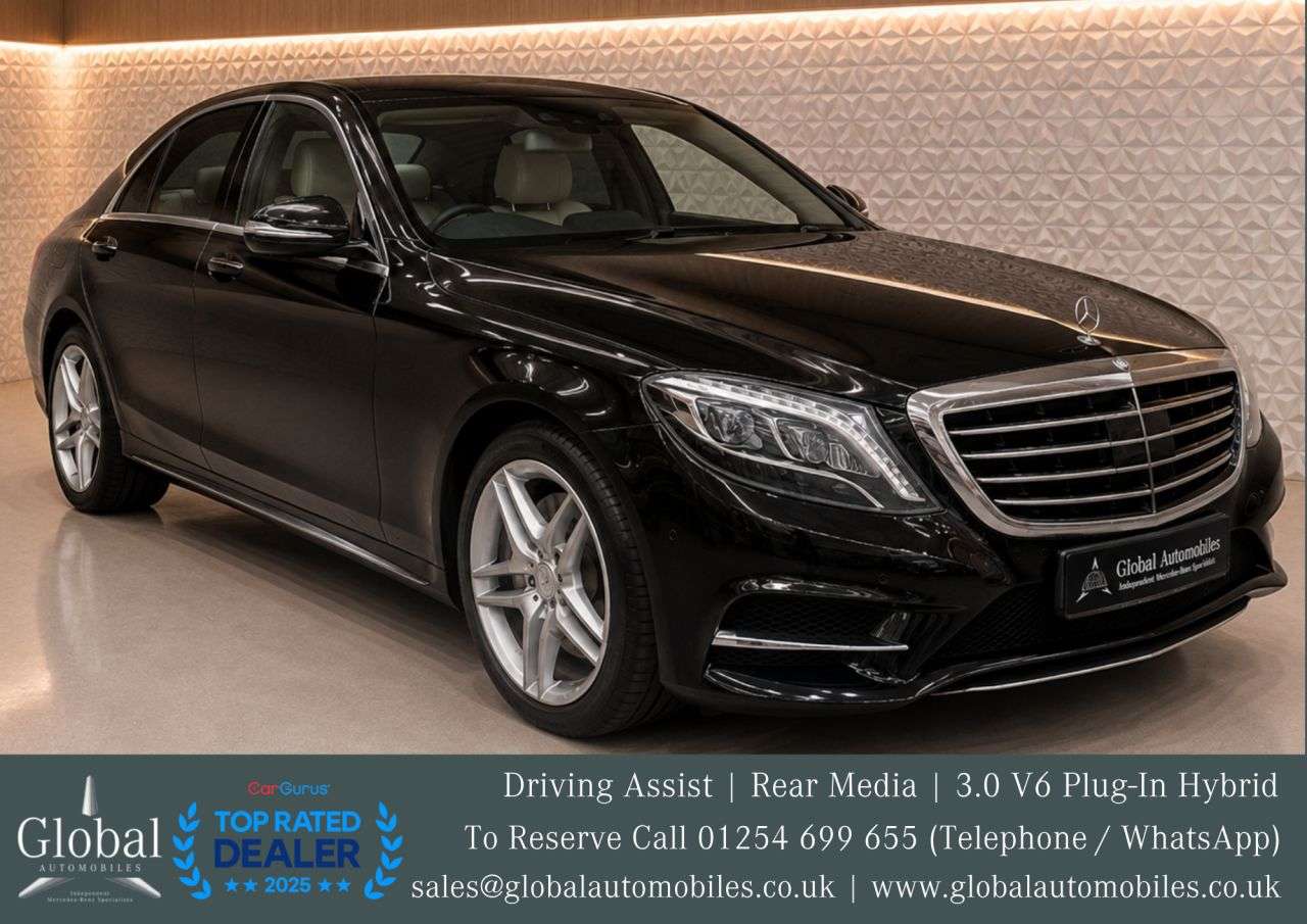 A 2015 MERCEDES-BENZ S CLASS 3.0 S500Le V6 8.8kWh AMG Line Saloon 4dr Petrol Plug-in Hybrid G-Tronic+ Eu A 2015 MERCEDES-BENZ S CLASS 3.0 S500Le V6 8.8kWh AMG Line Saloon 4dr Petrol Plug-in Hybrid G-Tronic+ Eu