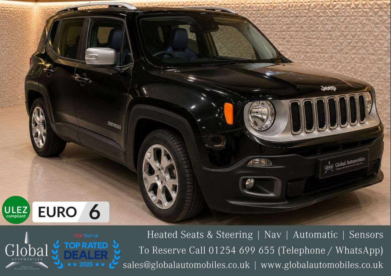 A 2016 JEEP RENEGADE 1.4T MultiAirII Limited SUV 5dr Petrol DDCT Euro 6 (s/s) (140 ps) HTD STEER A 2016 JEEP RENEGADE 1.4T MultiAirII Limited SUV 5dr Petrol DDCT Euro 6 (s/s) (140 ps) HTD STEER