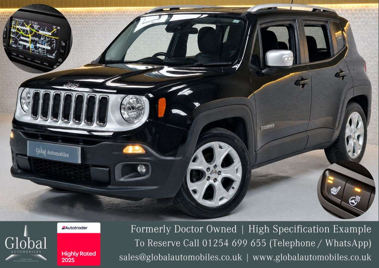 A 2016 JEEP RENEGADE 1.4T MultiAirII Limited SUV 5dr Petrol DDCT Euro 6 (s/s) (140 ps) HTD STEER A 2016 JEEP RENEGADE 1.4T MultiAirII Limited SUV 5dr Petrol DDCT Euro 6 (s/s) (140 ps) HTD STEER
