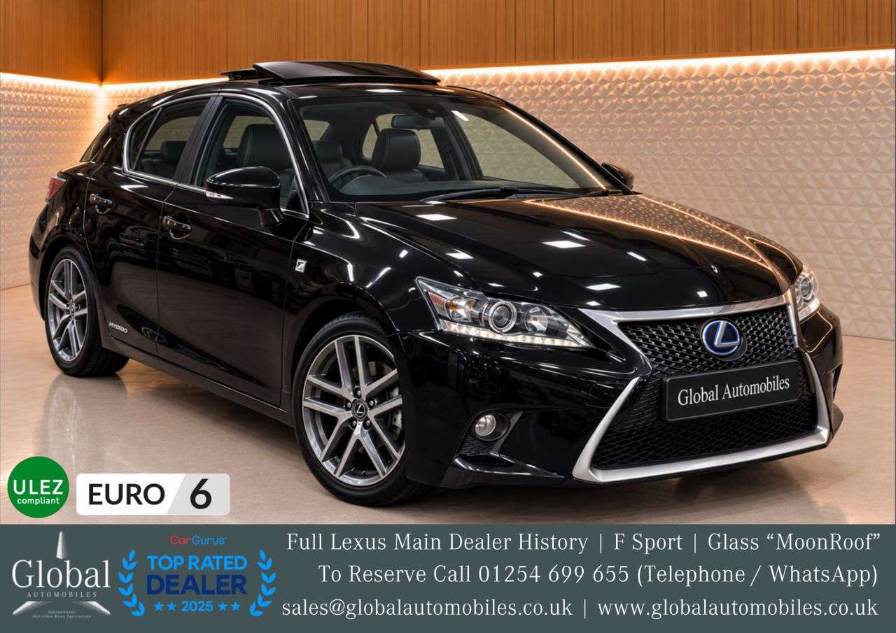 A 2015 LEXUS CT 1.8 200h F Sport Hatchback 5dr Petrol Hybrid CVT Euro 6 (s/s) (136 ps) MOON A 2015 LEXUS CT 1.8 200h F Sport Hatchback 5dr Petrol Hybrid CVT Euro 6 (s/s) (136 ps) MOON