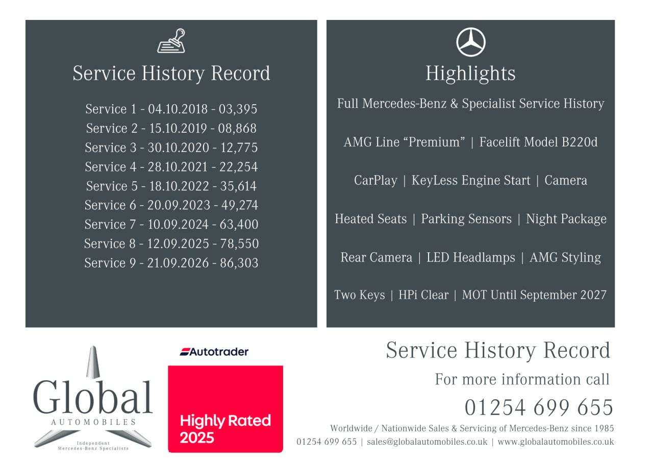 A 2017 MERCEDES-BENZ B CLASS 2.1 B220d AMG Line (Premium) MPV 5dr Diesel 7G-DCT Euro 6 (s/s) (177 ps) AM A 2017 MERCEDES-BENZ B CLASS 2.1 B220d AMG Line (Premium) MPV 5dr Diesel 7G-DCT Euro 6 (s/s) (177 ps) AM