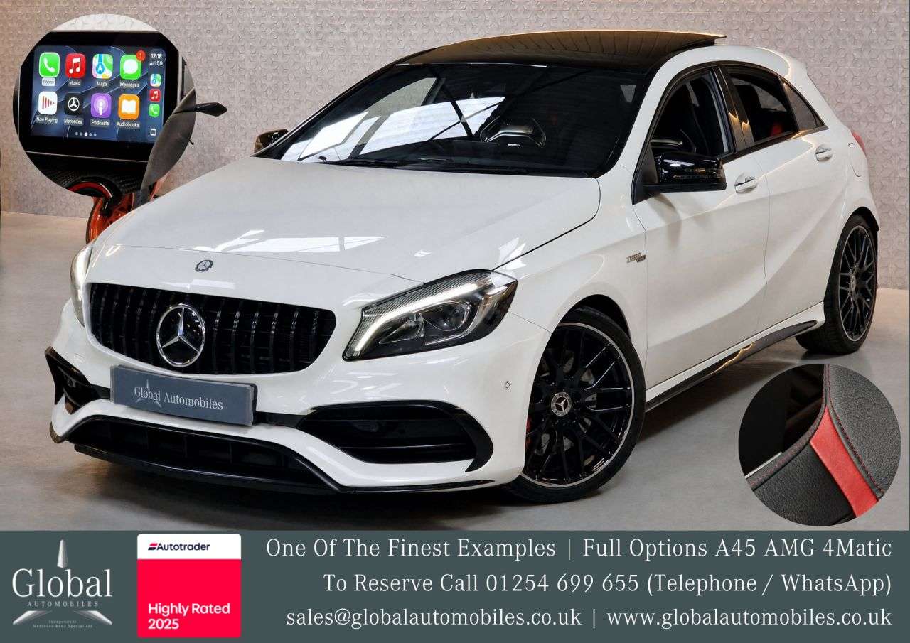A 2015 MERCEDES-BENZ A CLASS 2.0 A45 AMG (Premium) Hatchback 5dr Petrol SpdS DCT 4MATIC Euro 6 (s/s) (38 A 2015 MERCEDES-BENZ A CLASS 2.0 A45 AMG (Premium) Hatchback 5dr Petrol SpdS DCT 4MATIC Euro 6 (s/s) (38