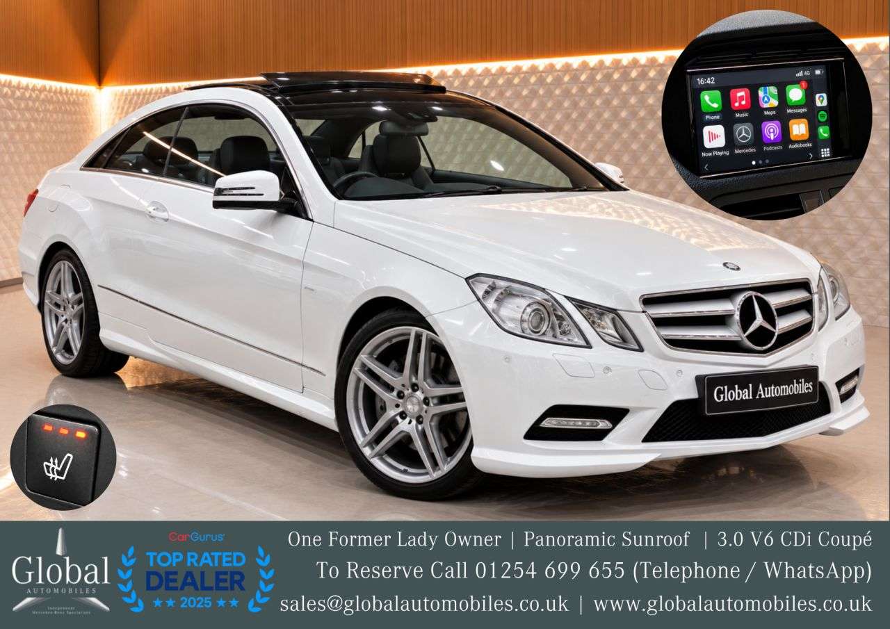 A 2012 MERCEDES-BENZ E CLASS 3.0 E350 CDI V6 BlueEfficiency Sport Coupe 2dr Diesel G-Tronic Euro 5 (265 A 2012 MERCEDES-BENZ E CLASS 3.0 E350 CDI V6 BlueEfficiency Sport Coupe 2dr Diesel G-Tronic Euro 5 (265