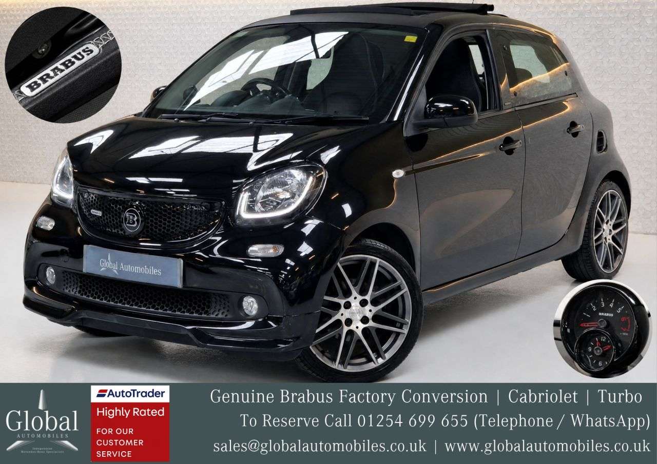 A 2017 SMART FORFOUR 0.9T BRABUS Xclusive Night Sky Hatchback 5dr Petrol Twinamic Euro 6 (s/s) ( A 2017 SMART FORFOUR 0.9T BRABUS Xclusive Night Sky Hatchback 5dr Petrol Twinamic Euro 6 (s/s) (