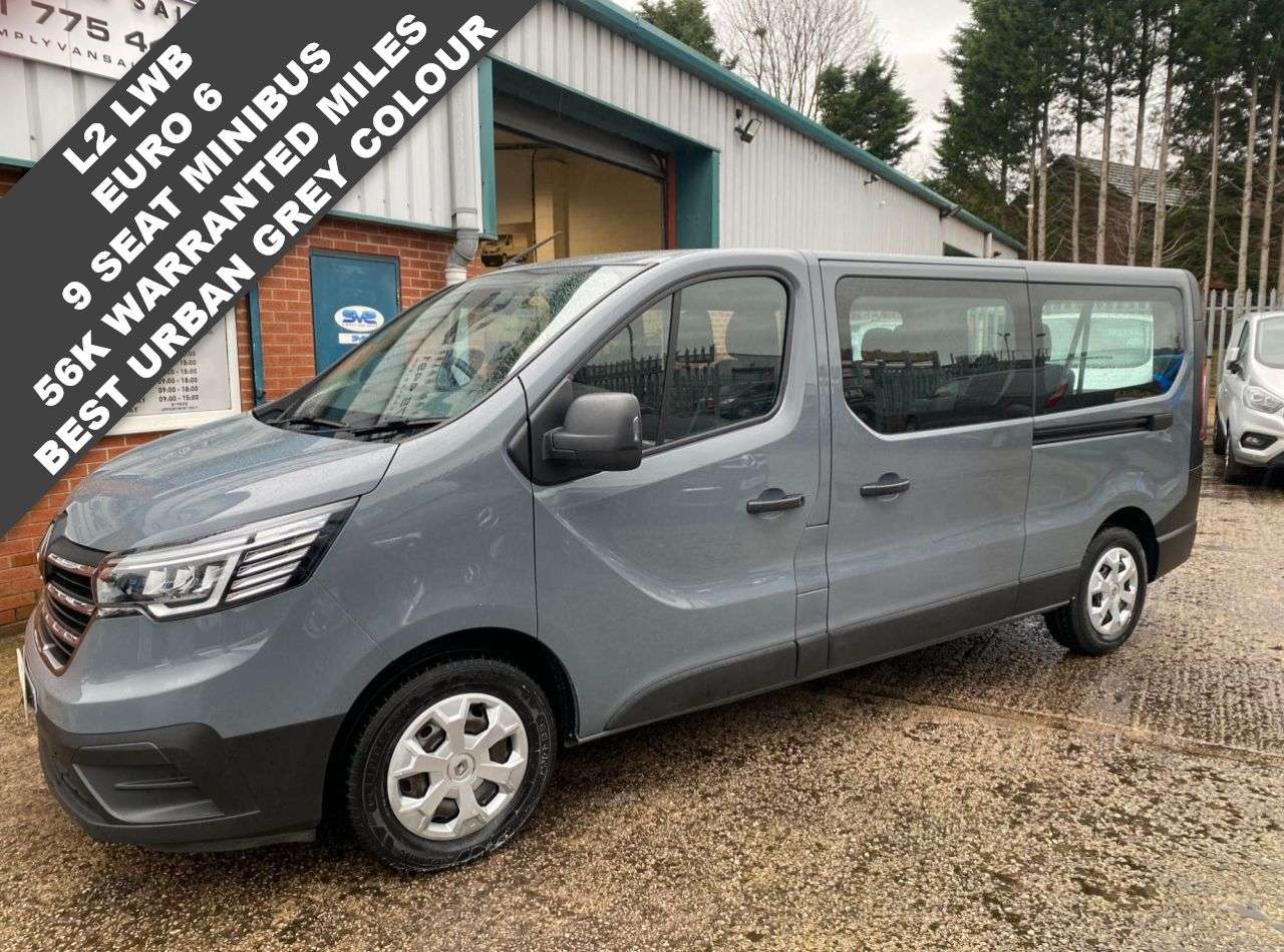 A 2022 RENAULT TRAFIC 2.0 DCI L2 LWB 9 SEAT MINIBUS BUSINESS LOW 56K MILES URBAN GREY *** FREE MA A 2022 RENAULT TRAFIC 2.0 DCI L2 LWB 9 SEAT MINIBUS BUSINESS LOW 56K MILES URBAN GREY *** FREE MA