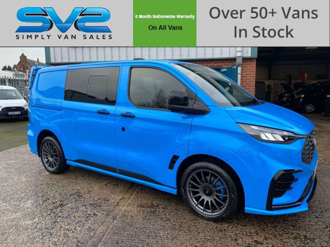 A 2025 FORD TRANSIT CUSTOM MS-RT 5 SEAT L1 SWB FAST BLUE AUTO CREW VAN 4K MILES DIESEL A 2025 FORD TRANSIT CUSTOM MS-RT 5 SEAT L1 SWB FAST BLUE AUTO CREW VAN 4K MILES DIESEL