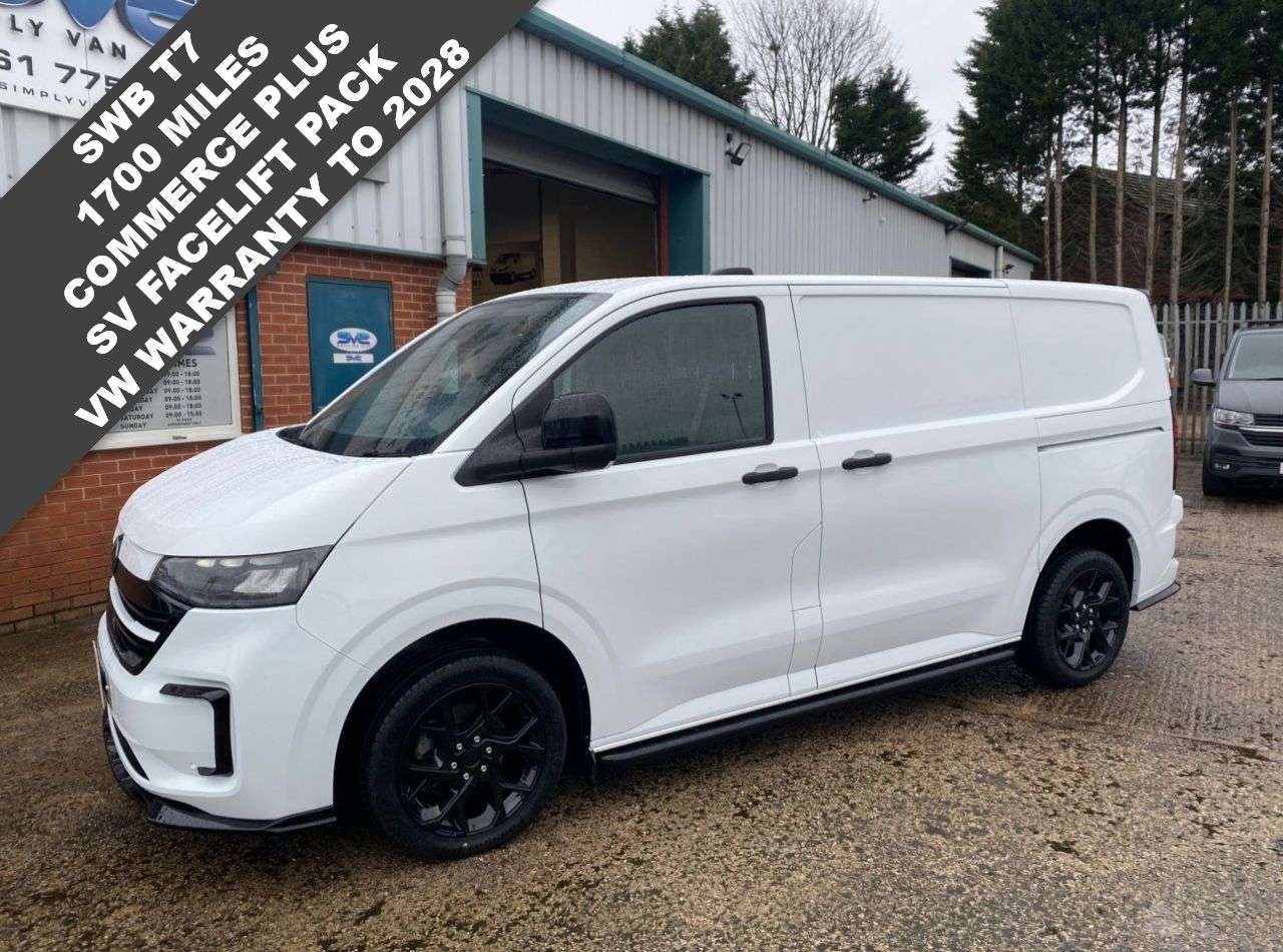 A 2025 VOLKSWAGEN TRANSPORTER 2.0 TDI T28 T7 SWB COMMERCE PLUS TRANSPORTER WITH SV PACK 1700 MILES A 2025 VOLKSWAGEN TRANSPORTER 2.0 TDI T28 T7 SWB COMMERCE PLUS TRANSPORTER WITH SV PACK 1700 MILES