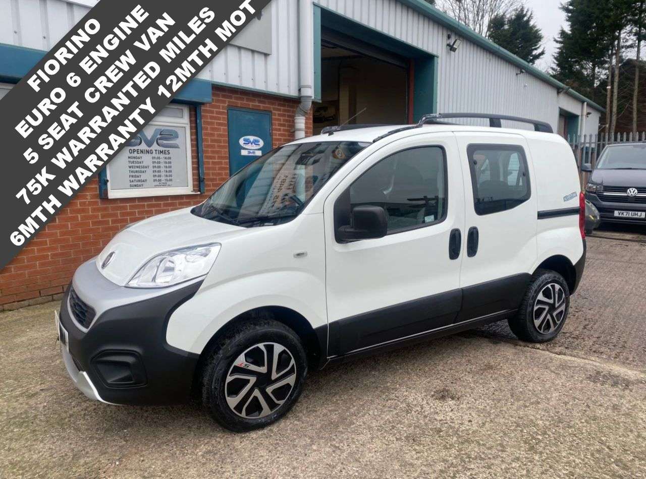 A 2018 FIAT FIORINO 1.3 ADVENTURE FACTORY 5 SEAT EURO 6 COMBI / CREW VAN 75K MILES A 2018 FIAT FIORINO 1.3 ADVENTURE FACTORY 5 SEAT EURO 6 COMBI / CREW VAN 75K MILES