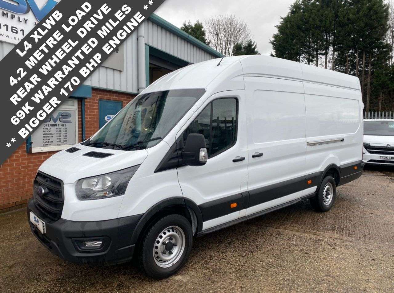 A 2023 FORD TRANSIT 2.0 T350 RWD L4 EURO 6 XLWB JUMBO BIGGER 170BHP 69K MILES A 2023 FORD TRANSIT 2.0 T350 RWD L4 EURO 6 XLWB JUMBO BIGGER 170BHP 69K MILES