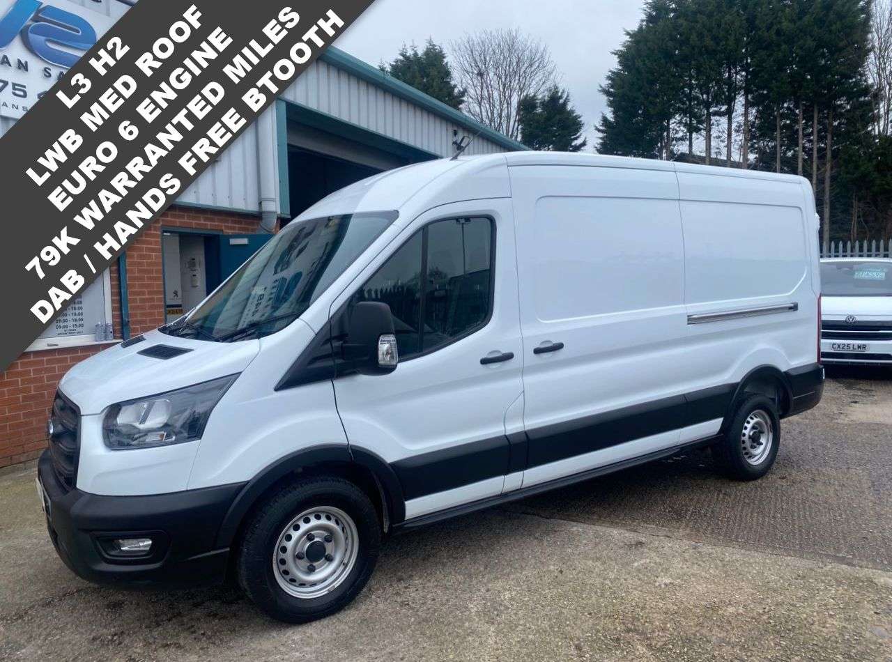 A 2022 FORD TRANSIT 2.0 T350 EURO 6 L3 H2 LWB MED ROOF 79K MILES PARK ASSIST A 2022 FORD TRANSIT 2.0 T350 EURO 6 L3 H2 LWB MED ROOF 79K MILES PARK ASSIST