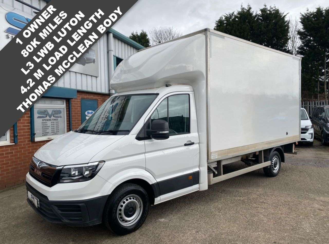 A 2022 MAN TGE 2.0 3140D L3 LWB EURO 6 LUTON 4.2M LOAD 80K MILES VERY CLEAN A 2022 MAN TGE 2.0 3140D L3 LWB EURO 6 LUTON 4.2M LOAD 80K MILES VERY CLEAN
