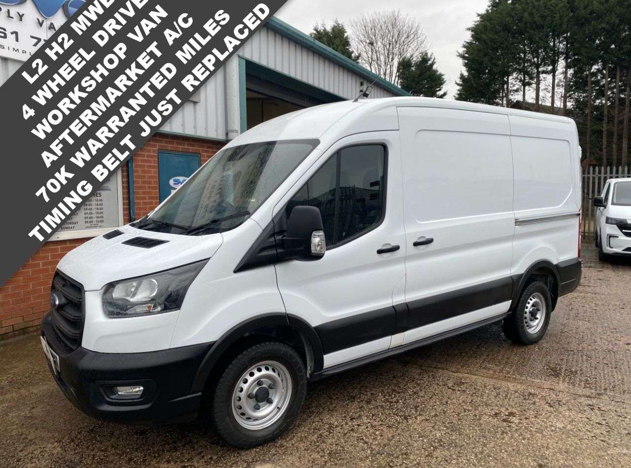 A 2022 FORD TRANSIT AWD 4X4 L2 H2 MWB MED ROOF WORKSHOP A/C 70K BELT REPLACED A 2022 FORD TRANSIT AWD 4X4 L2 H2 MWB MED ROOF WORKSHOP A/C 70K BELT REPLACED