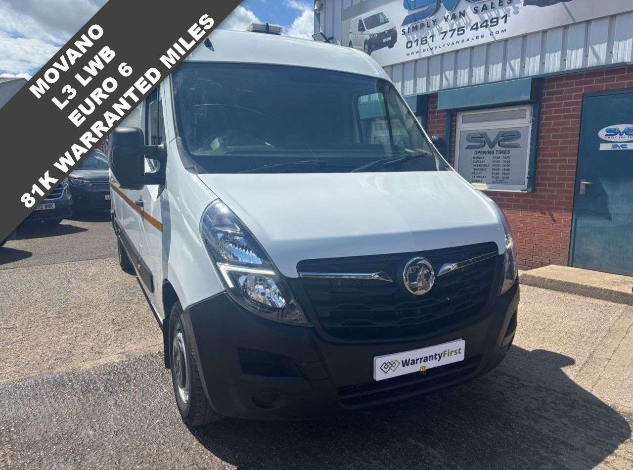 A 2021 VAUXHALL MOVANO 2.3 CDTi 3500 LWB MED/ROOF L3 H2 EURO 6 (135BHP) CLEAN VAN A 2021 VAUXHALL MOVANO 2.3 CDTi 3500 LWB MED/ROOF L3 H2 EURO 6 (135BHP) CLEAN VAN