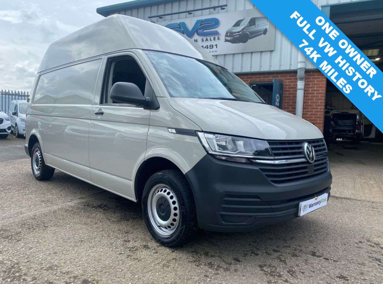 A 2021 VOLKSWAGEN TRANSPORTER 2.0 TDI T32 LWB HIGH ROOF (110 bhp) WITH AIR CON IN ASCOT GREY 74K MILES A 2021 VOLKSWAGEN TRANSPORTER 2.0 TDI T32 LWB HIGH ROOF (110 bhp) WITH AIR CON IN ASCOT GREY 74K MILES