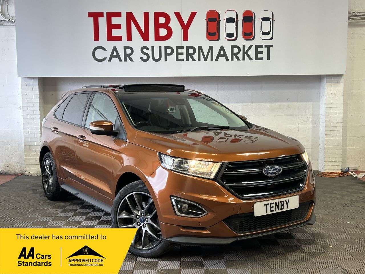 A 2018 FORD EDGE 2.0 TDCi Sport SUV 5dr Diesel Powershift AWD Euro 6 (s/s) (210 ps) F&R HTD A 2018 FORD EDGE 2.0 TDCi Sport SUV 5dr Diesel Powershift AWD Euro 6 (s/s) (210 ps) F&R HTD