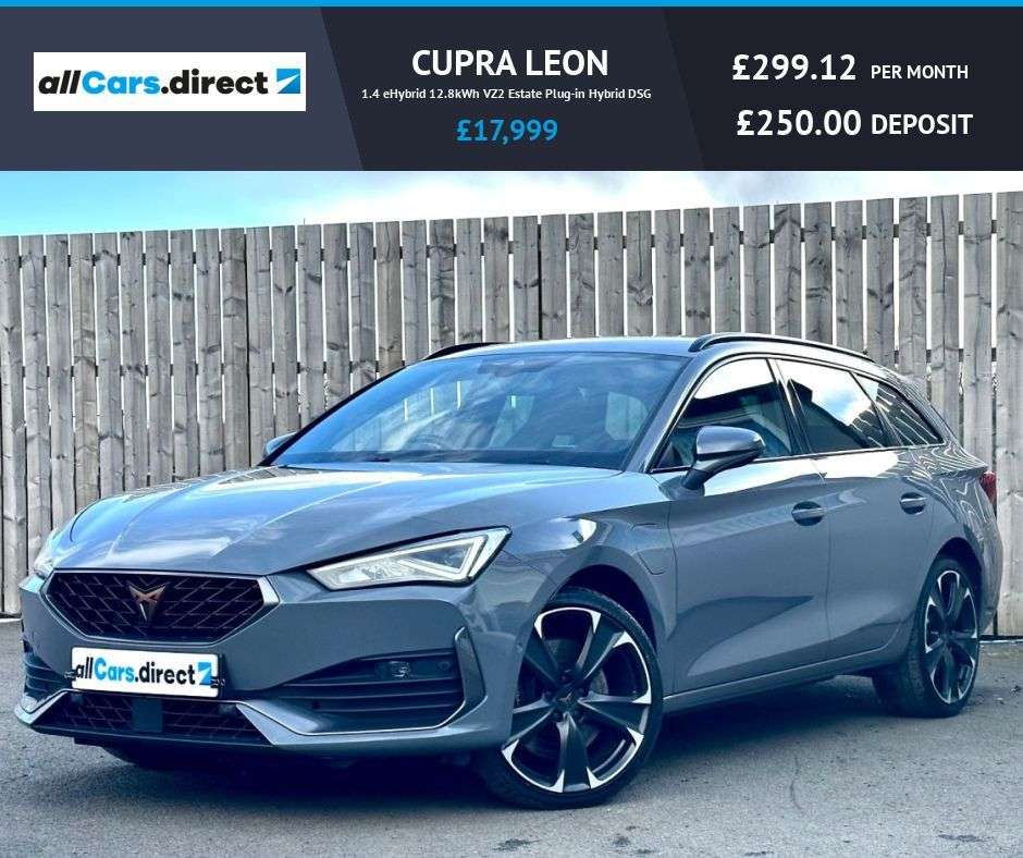 A 2021 CUPRA LEON 1.4 eHybrid 12.8kWh VZ2 Estate Plug-in Hybrid DSG HIGH SPEC! A 2021 CUPRA LEON 1.4 eHybrid 12.8kWh VZ2 Estate Plug-in Hybrid DSG HIGH SPEC!