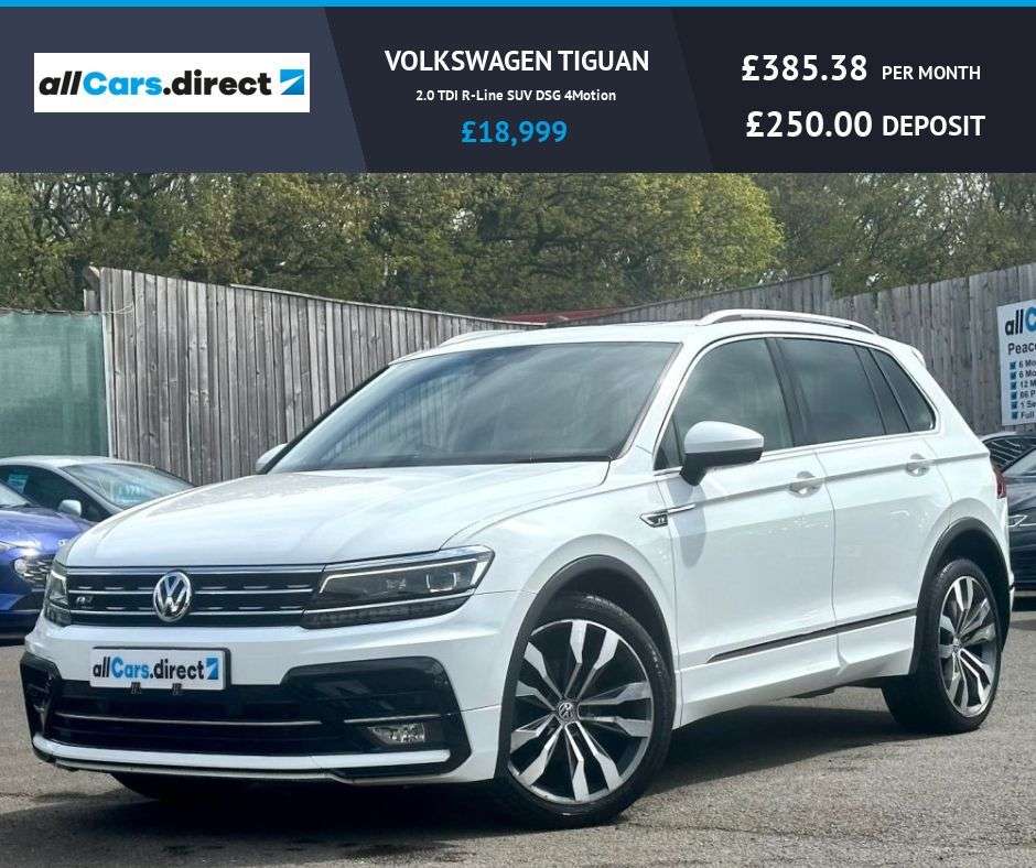 A 2018 VOLKSWAGEN TIGUAN 2.0 TDI R-Line SUV DSG 4Motion G/BOX OIL DONE A 2018 VOLKSWAGEN TIGUAN 2.0 TDI R-Line SUV DSG 4Motion G/BOX OIL DONE