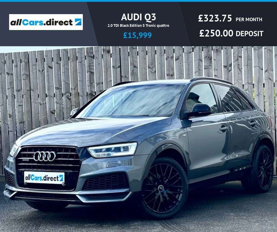A 2017 AUDI Q3 2.0 TDI Black Edition S Tronic quattro GREAT VALUE AUTO Q3! A 2017 AUDI Q3 2.0 TDI Black Edition S Tronic quattro GREAT VALUE AUTO Q3!