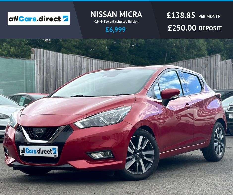 A 2019 NISSAN MICRA 0.9 IG-T Acenta Limited Edition A 2019 NISSAN MICRA 0.9 IG-T Acenta Limited Edition