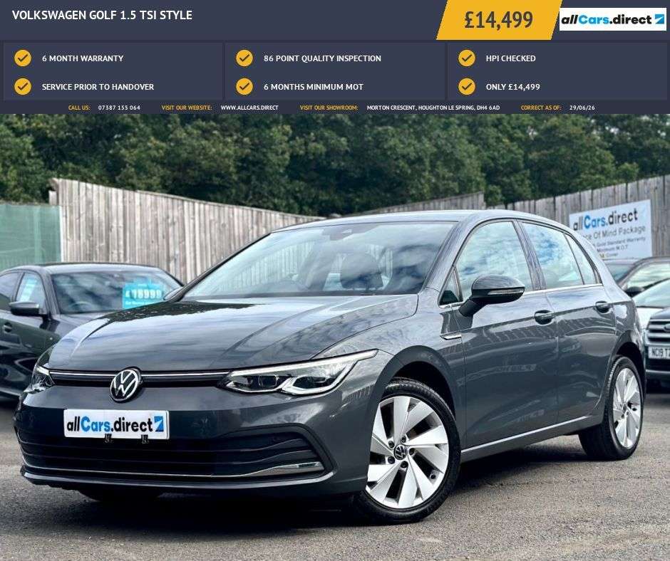 A 2021 VOLKSWAGEN GOLF 1.5 TSI Style GREAT SPEC! AND SUPERB VALUE! A 2021 VOLKSWAGEN GOLF 1.5 TSI Style GREAT SPEC! AND SUPERB VALUE!