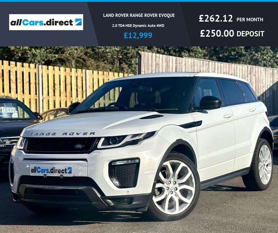 A 2019 LAND ROVER RANGE ROVER EVOQUE 2.0 TD4 HSE Dynamic Auto 4WD FSH! CAR PLAY! A 2019 LAND ROVER RANGE ROVER EVOQUE 2.0 TD4 HSE Dynamic Auto 4WD FSH! CAR PLAY!