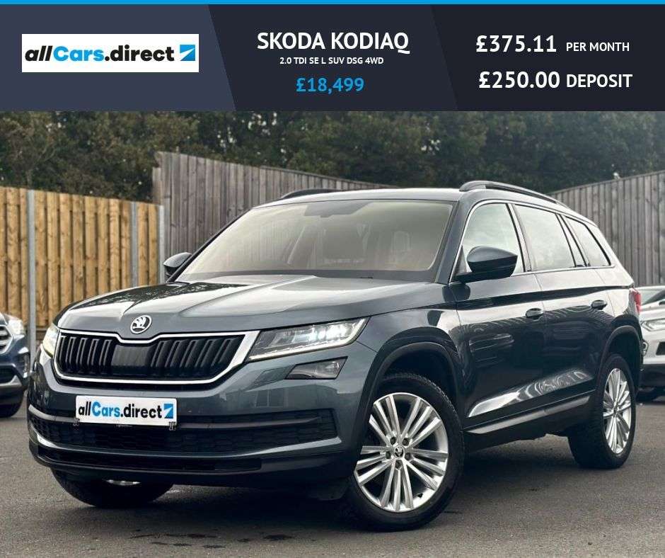 A 2019 SKODA KODIAQ 2.0 TDI SE L SUV DSG 4WD FSH inc G/Box & Haldex service done A 2019 SKODA KODIAQ 2.0 TDI SE L SUV DSG 4WD FSH inc G/Box & Haldex service done