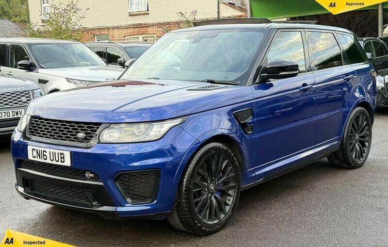 A 2016 LAND ROVER RANGE ROVER SPORT 5.0 V8 SVR SUV 5dr Petrol Auto 4WD Euro 6 (s/s) (550 ps) A 2016 LAND ROVER RANGE ROVER SPORT 5.0 V8 SVR SUV 5dr Petrol Auto 4WD Euro 6 (s/s) (550 ps)
