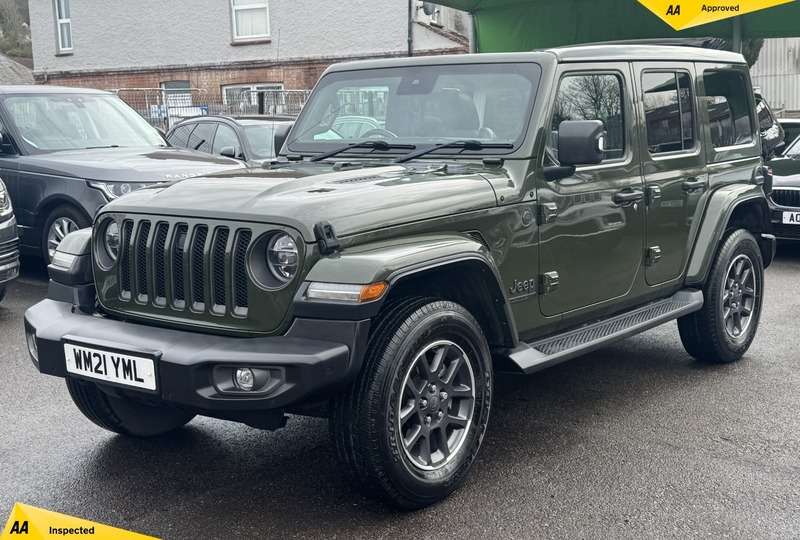 A 2021 JEEP WRANGLER 2.0 GME 80th Anniversary SUV 4dr Petrol Auto 4WD Euro 6 (s/s) (272 ps) A 2021 JEEP WRANGLER 2.0 GME 80th Anniversary SUV 4dr Petrol Auto 4WD Euro 6 (s/s) (272 ps)