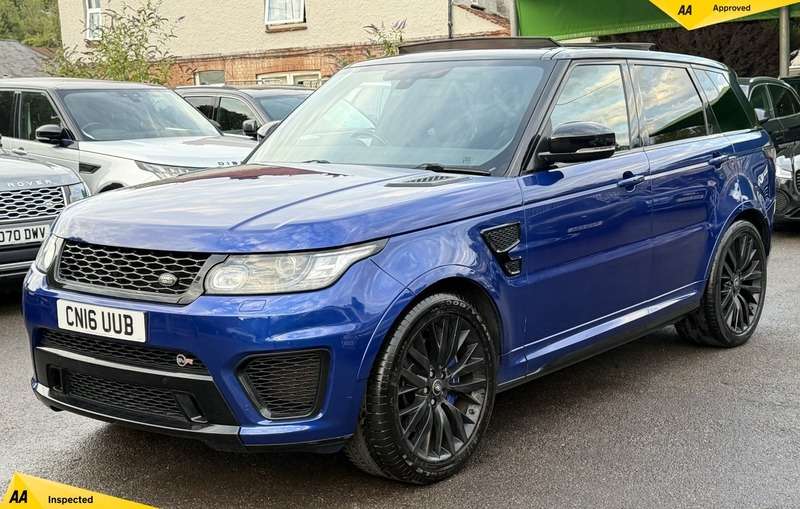 A 2016 LAND ROVER RANGE ROVER SPORT 5.0 V8 SVR SUV 5dr Petrol Auto 4WD Euro 6 (s/s) (550 ps) A 2016 LAND ROVER RANGE ROVER SPORT 5.0 V8 SVR SUV 5dr Petrol Auto 4WD Euro 6 (s/s) (550 ps)