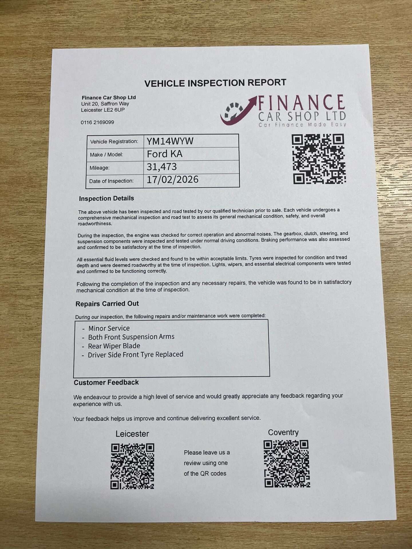 2014 FORD KA 2014 FORD KA