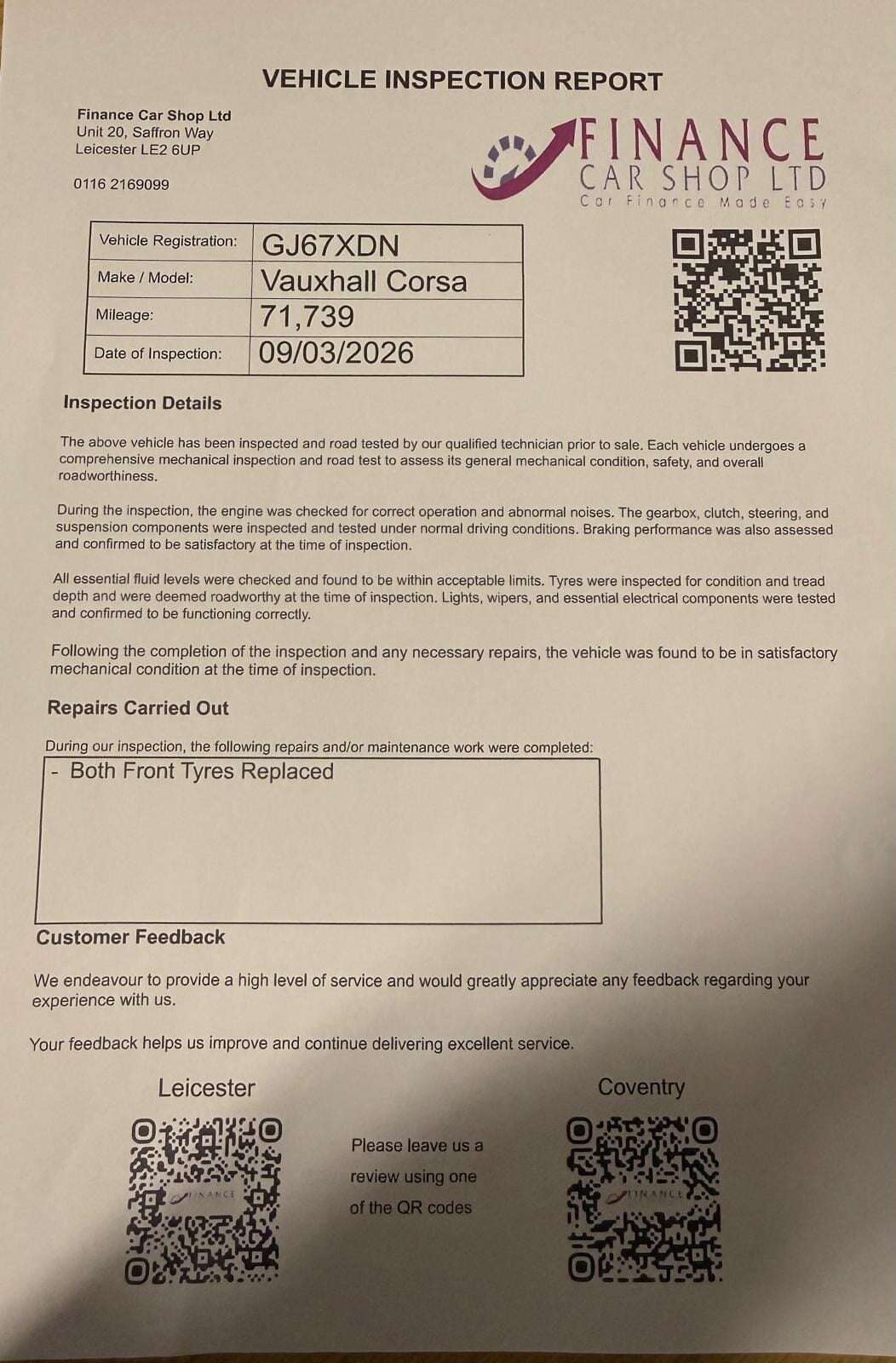 A 2017 VAUXHALL CORSA SRI A 2017 VAUXHALL CORSA SRI