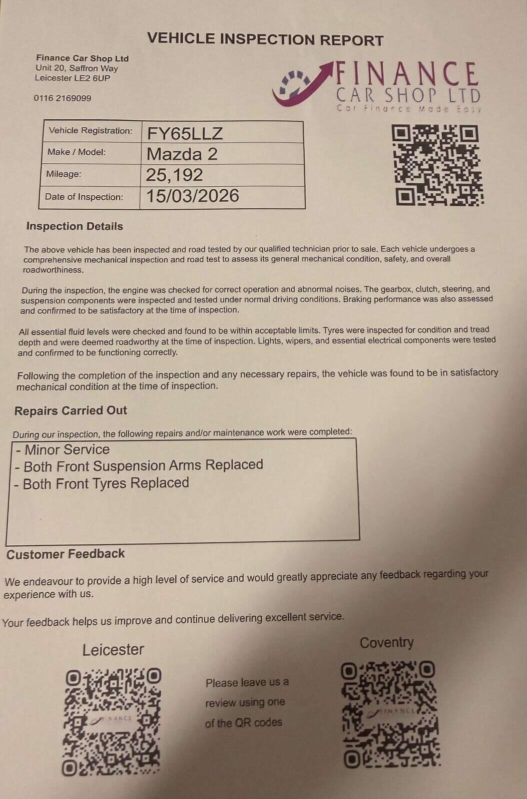 A 2015 MAZDA 2 SE-L A 2015 MAZDA 2 SE-L