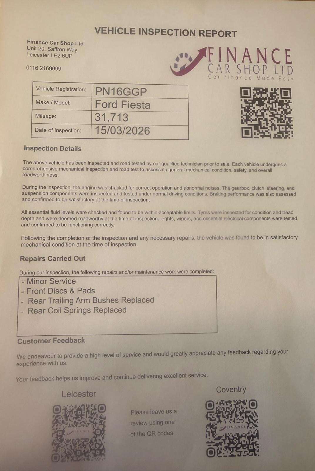 2016 FORD FIESTA 2016 FORD FIESTA