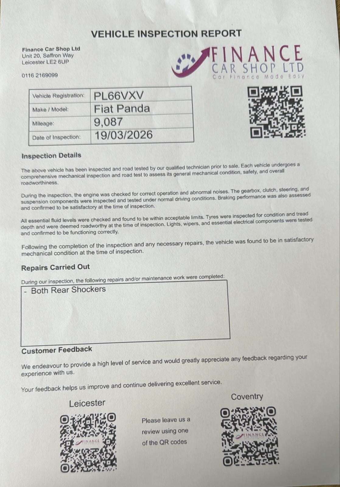 2016 FIAT PANDA 2016 FIAT PANDA