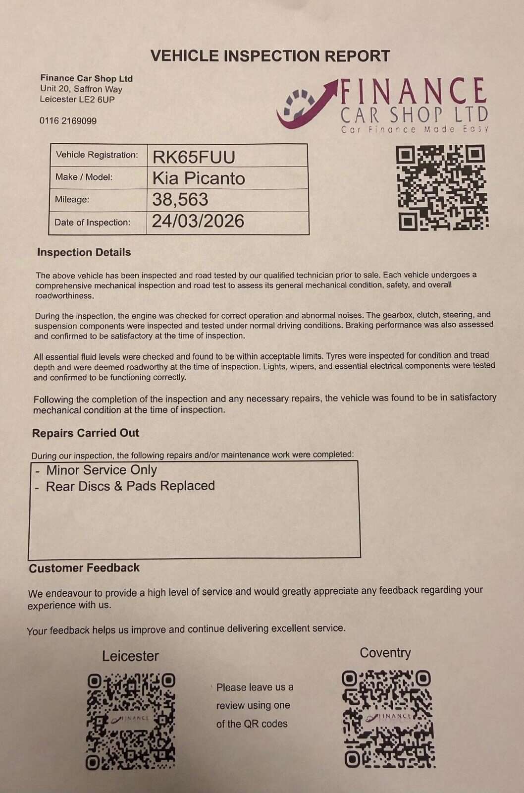 A 2015 KIA PICANTO 2 ISG A 2015 KIA PICANTO 2 ISG