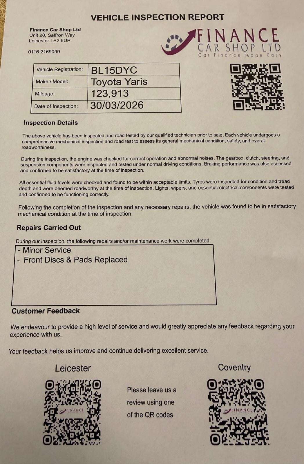 A 2015 TOYOTA YARIS VVT-I ICON A 2015 TOYOTA YARIS VVT-I ICON