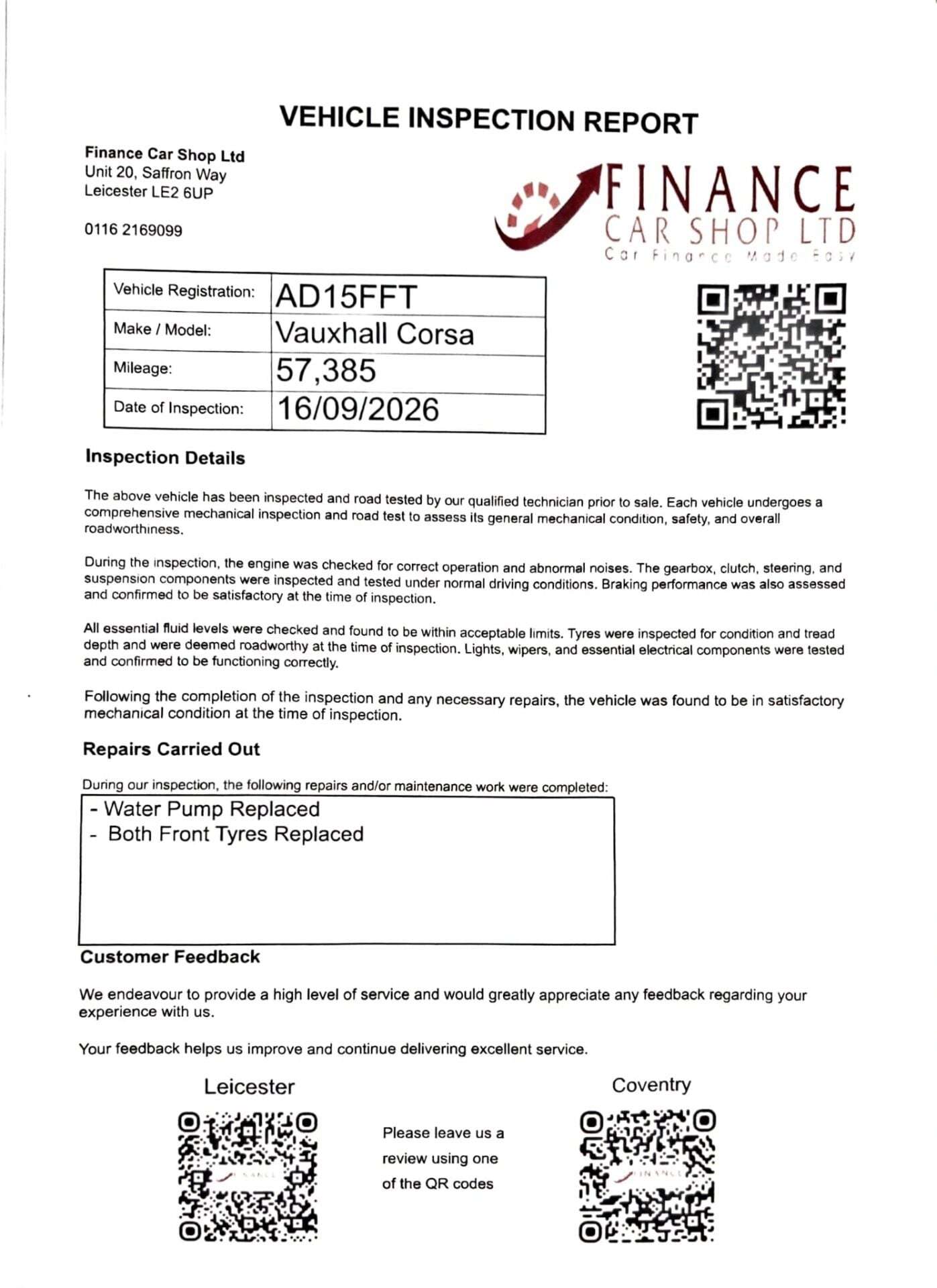 2015 VAUXHALL CORSA 2015 VAUXHALL CORSA