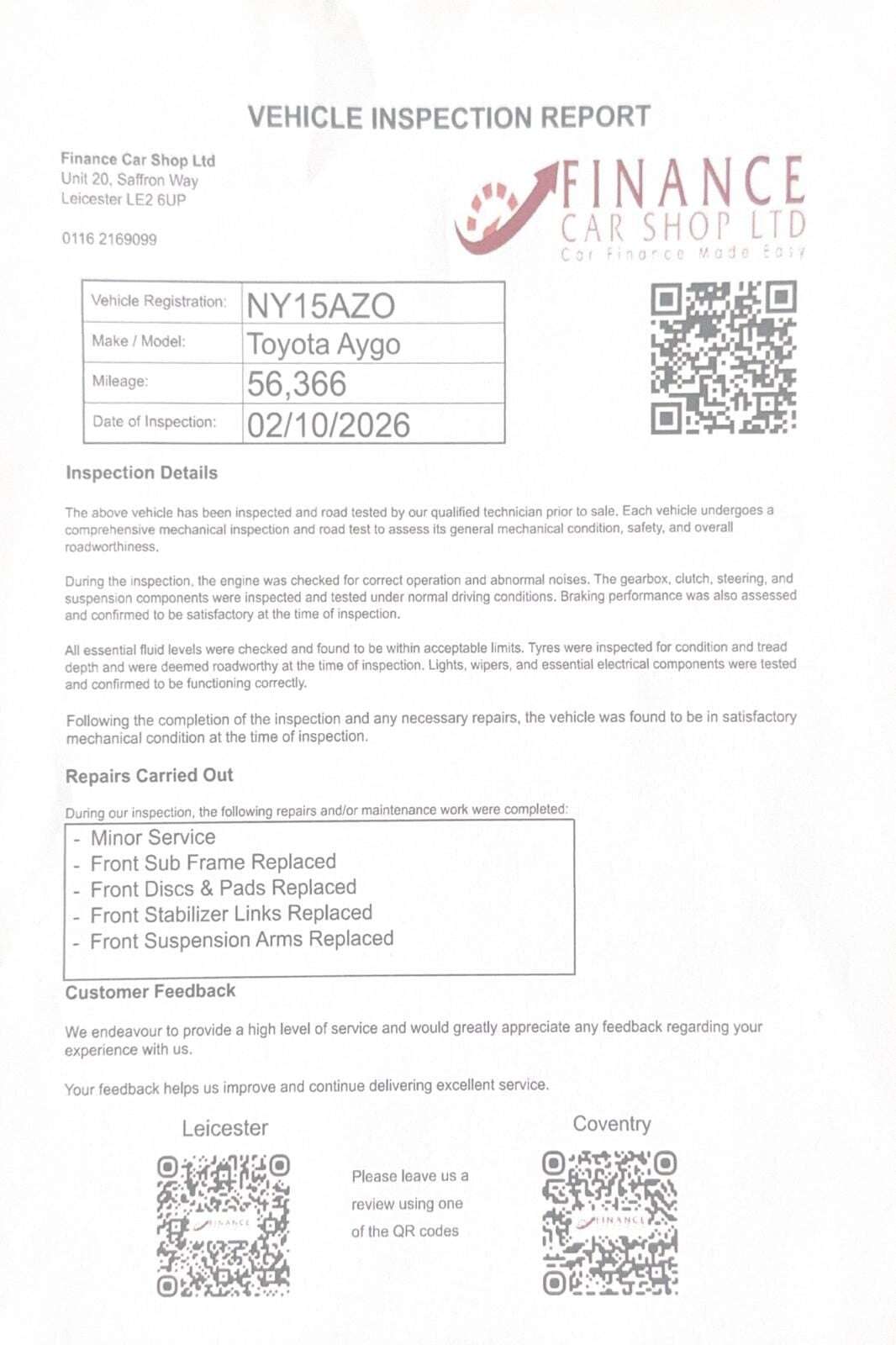 2015 TOYOTA AYGO 2015 TOYOTA AYGO