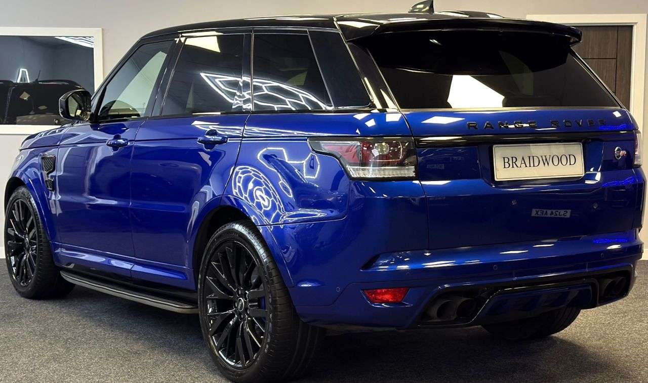 A 2017 LAND ROVER RANGE ROVER SPORT 5.0 V8 SVR SUV 5dr Petrol Auto 4WD Euro 6 (s/s) (550 ps) A 2017 LAND ROVER RANGE ROVER SPORT 5.0 V8 SVR SUV 5dr Petrol Auto 4WD Euro 6 (s/s) (550 ps)
