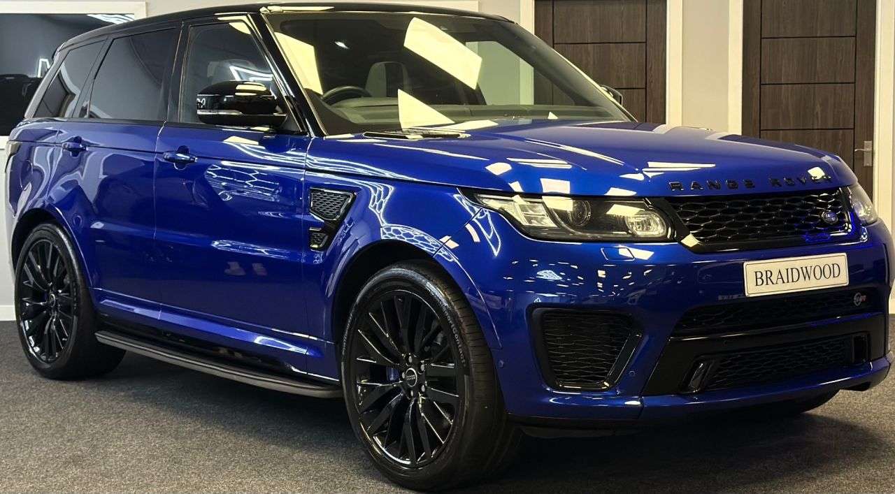 A 2017 LAND ROVER RANGE ROVER SPORT 5.0 V8 SVR SUV 5dr Petrol Auto 4WD Euro 6 (s/s) (550 ps) A 2017 LAND ROVER RANGE ROVER SPORT 5.0 V8 SVR SUV 5dr Petrol Auto 4WD Euro 6 (s/s) (550 ps)