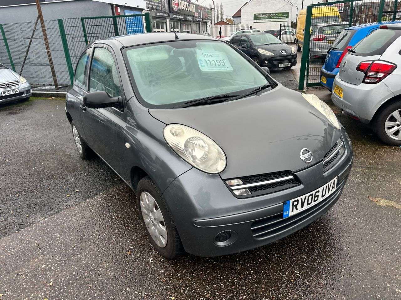 A 2006 NISSAN MICRA 1.2 16v S Hatchback 3dr Petrol Manual (143 g/km, 79 bhp) LONG MOT UNTIL MAY A 2006 NISSAN MICRA 1.2 16v S Hatchback 3dr Petrol Manual (143 g/km, 79 bhp) LONG MOT UNTIL MAY